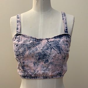 Acid wash crop top